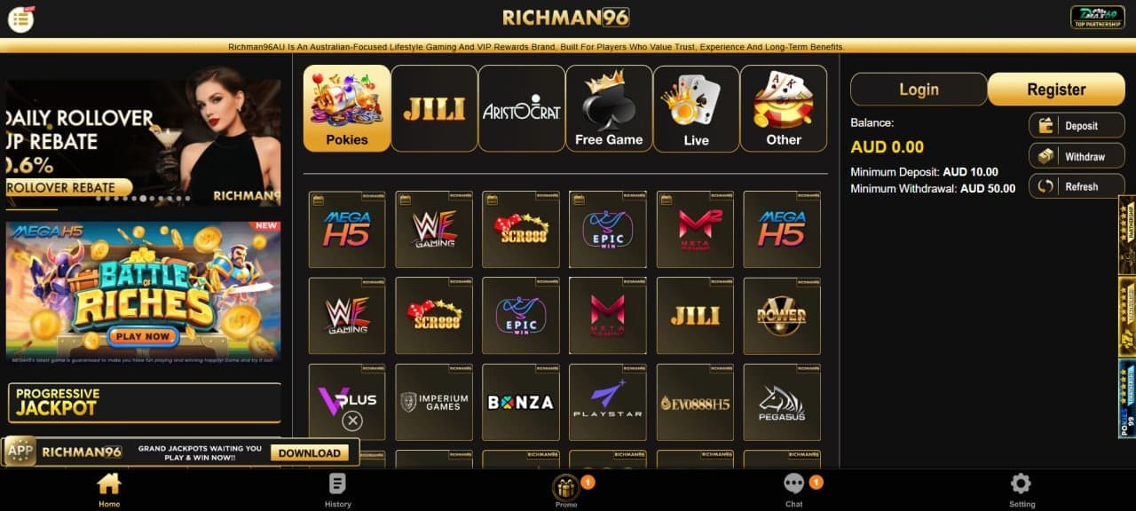 Richman Casino Review 2026: A$7,500 Welcome Across Four Deposits & 250 Free Spins AU